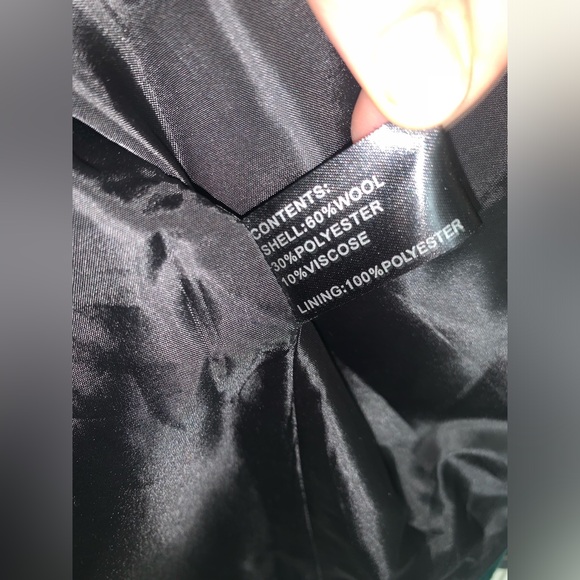 Giacca Women’s Dark Green Wool Winter Pea Coat - Medium - Picture 10 of 11